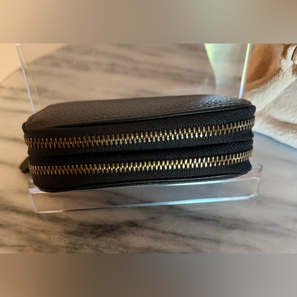 NWOT Ciephia Women’s Black RFID Leather Wallet Credit Card Slips Two Zip Closure - Picture 5 of 12
